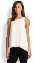 Thumbnail for your product : Elizabeth and James Everly Pleated-Back Hi-Lo Top