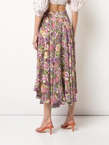 Thumbnail for your product : Lhd French floral-print skirt