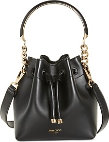 Jimmy Choo Bon Bon Small Leather Bucket Bag - ShopStyle
