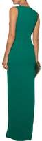 Thumbnail for your product : Badgley Mischka Twist-front Stretch-cady Gown