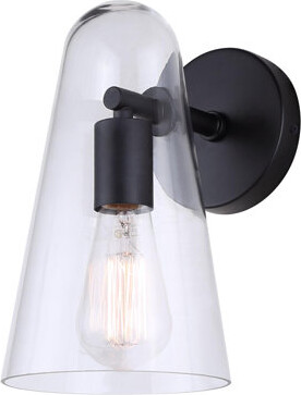 Breakwater Bay LUISA 5.88 In. 1 Light Sconce With Clear Hammered Glass Shade