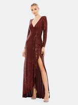 Thumbnail for your product : Mac Duggal Sequin Wrap Evening Gown