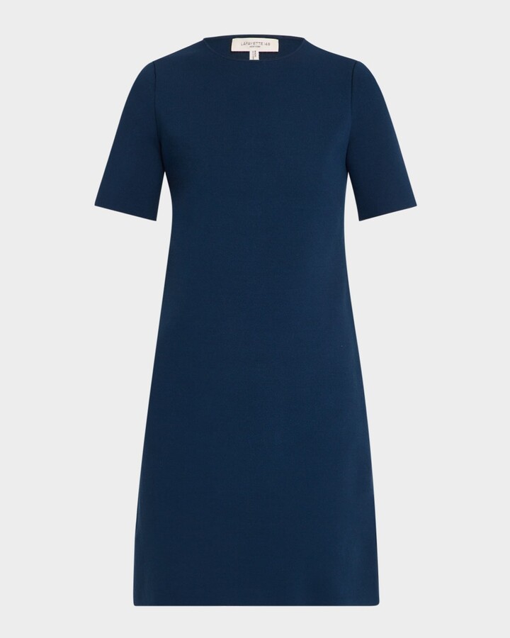 Short-Sleeve Knit Dress