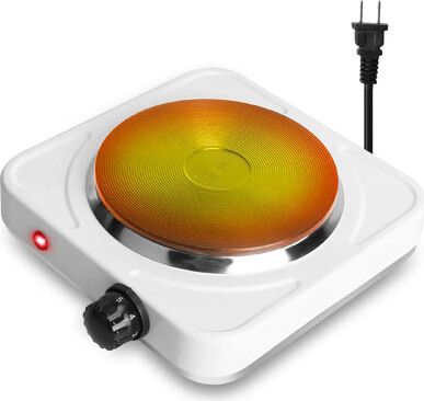 EvoNet 1500w Portable Electric Single Burner Hot Plate – 5 Temperature Settings (302-1022°f) With Non-slip Feet Stainless Steel Heating Tube For Countertop