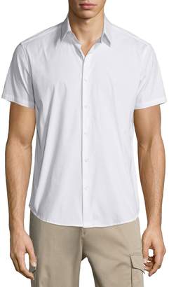 Theory Sylvain Short-Sleeve Shirt, White