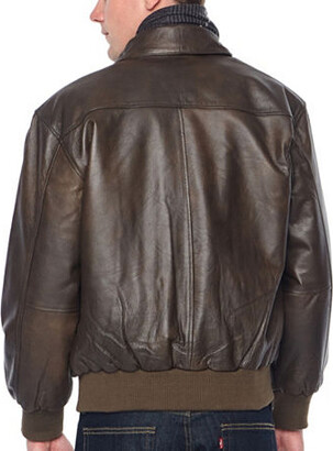 Vintage Leather Nappa Aviator Jacket with Zip Out Lining