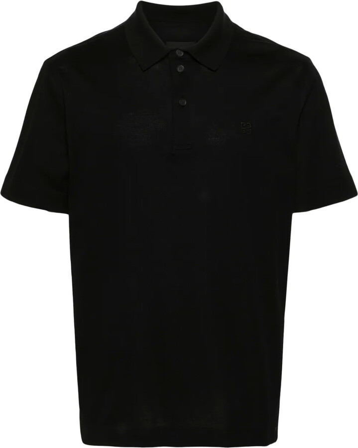 Givenchy Embroidered-Monogram Cotton Polo Shirt
