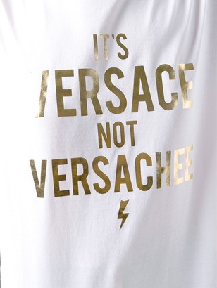 Versace slogan print T-shirt