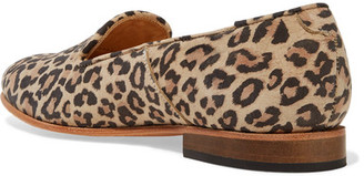 Dieppa Restrepo Dandy Leopard-Print Suede Loafers