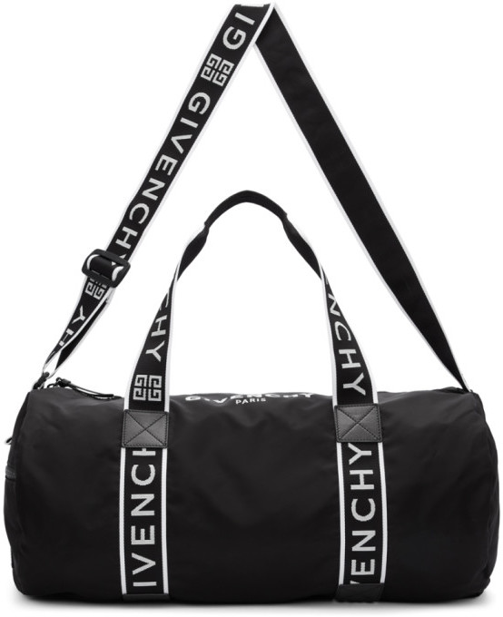 black gym duffle bag