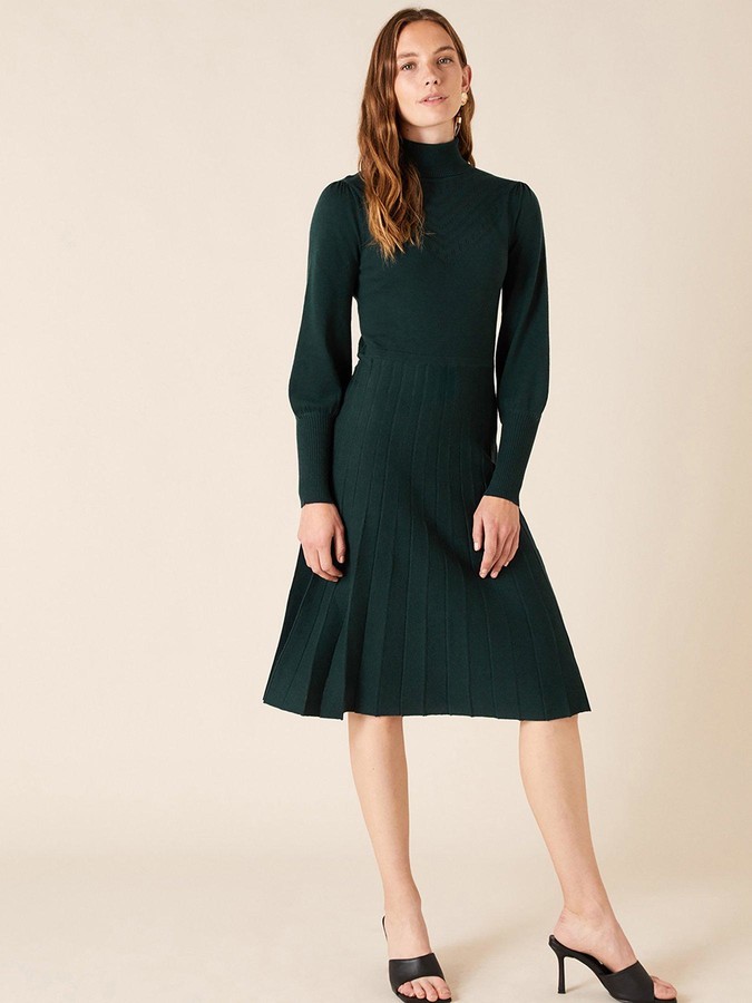 monsoon black knitted dress