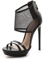 Thumbnail for your product : BCBGMAXAZRIA Ferned Mesh Cuff Sandals