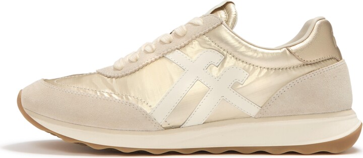FitFlop RETRO-Q Metallic-Fabric/Suede Sneakers Nylon/Leather/Suede