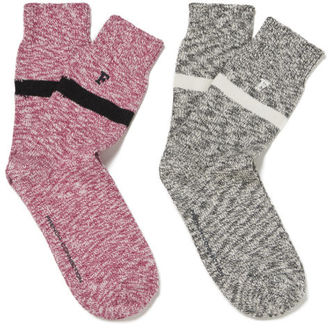 French Connection Men's Travis 2 Pack Socks - Charcoal/Beaujolais