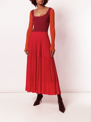 Alexander McQueen Long-Sleeve Flared Dress