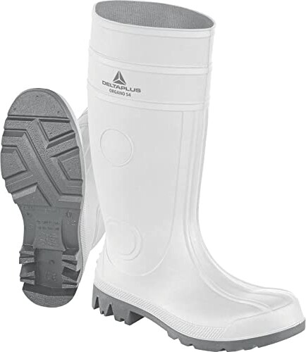Deltaplus DELTA PLUS Men's Organo S4 SRA Safety Wellington Boots-Slip  Resistant-Color: White-Grey-Size: 9 Industrial UK - ShopStyle