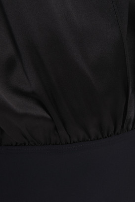 Alix Wrap-effect Silk-charmeuse Bodysuit