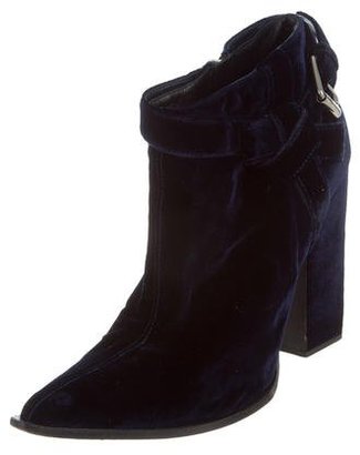 Thakoon Velvet Pointed-Toe Ankle Boots