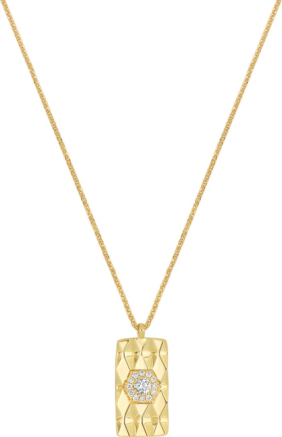 Bony Levy Cleo 18K Yellow Gold Diamond Tag Pendant Necklace