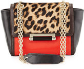 Thumbnail for your product : Diane von Furstenberg 440 Mini Mixed-Media Crossbody Bag, Leopard/Paprika