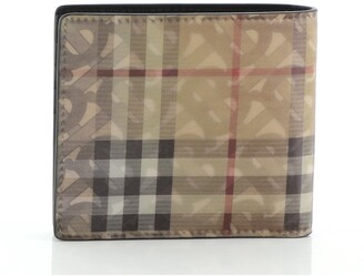 Burberry Bifold Wallet Hologram TB Vintage Check Coated Canvas Compact -  ShopStyle