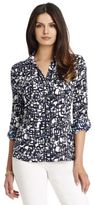 Thumbnail for your product : Jones New York Collection JONES NEW YORK Printed Button-Down Blouse