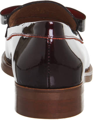 Office Present Bow Loafers Burgundy Patent