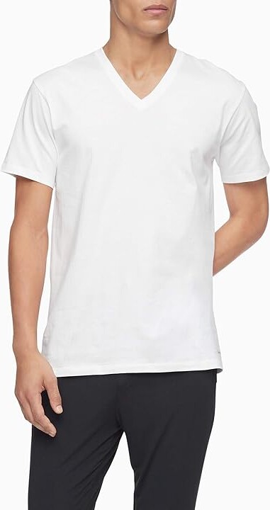 Calvin Klein Men's White Short Sleeve Shirts on Sale | ShopStyle