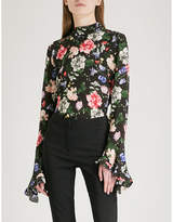 Erdem Lindsey floral-print silk top 