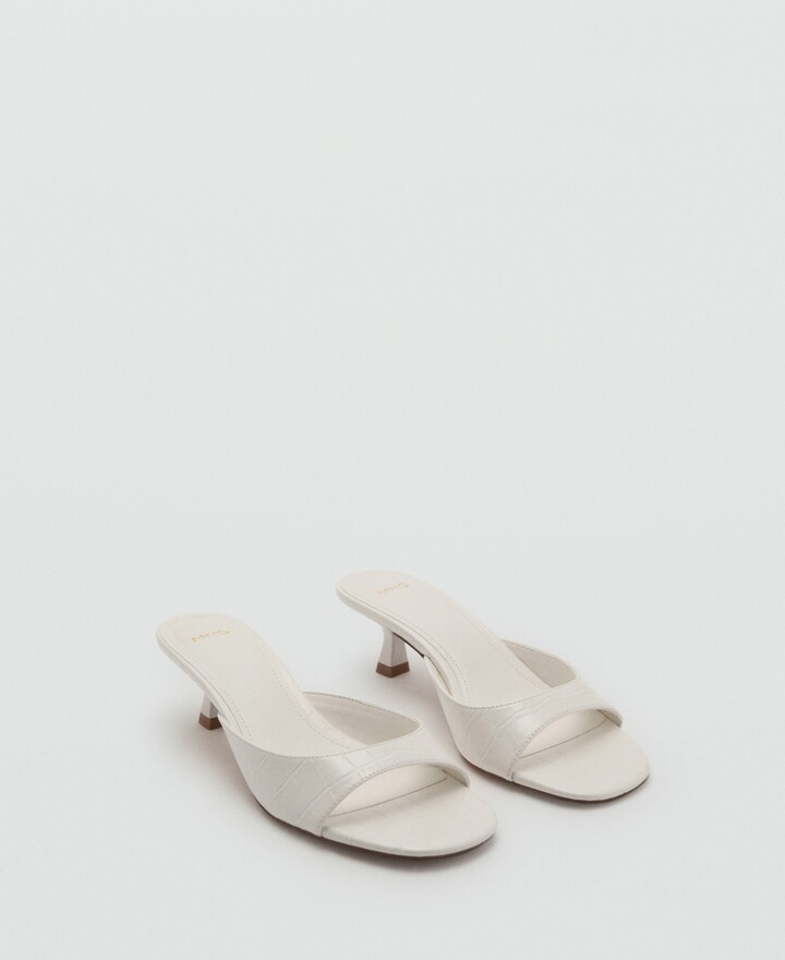 MANGO Women's Kitten Heel Sandals