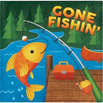 Creative Converting 16ct Camping "Gone Fishin" Lunch Napkins