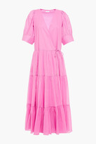 Thumbnail for your product : Rhode Resort Gina tiered cotton midi wrap dress