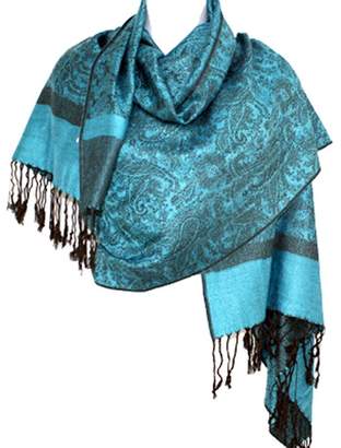 Silver Fever® Silver Fever Jacquard Paisley Pashmina Shawl Scarf Stole By Silver Fever Brand
