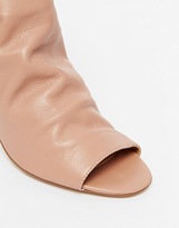 Thumbnail for your product : Dune Nude Leather Peep Toe Shoe Boots