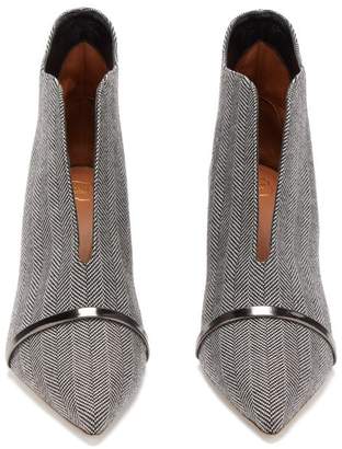 Malone Souliers Cora Herringbone-wool Ankle Boots - Womens - Grey