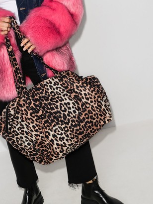 Ganni Leopard-Print Shoulder Bag - ShopStyle