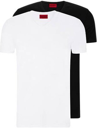 HUGO BOSS Two-pack of V-neck T-shirts in stretch-cotton jersey
