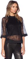 Thumbnail for your product : BCBGeneration Sheer Overlay Top
