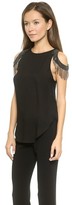 Thumbnail for your product : Haute Hippie Cold Shoulder Chain Top