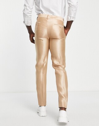 ASOS DESIGN flare suit pants in chocolate brown - ShopStyle