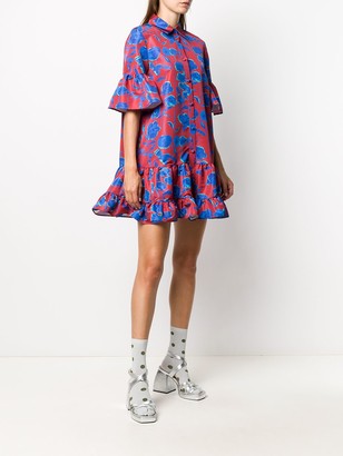 La DoubleJ Choux floral print shirt dress