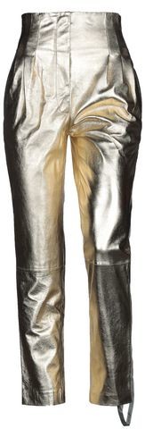 Leather Pants Gold Zipped | Shop the world's largest collection of 