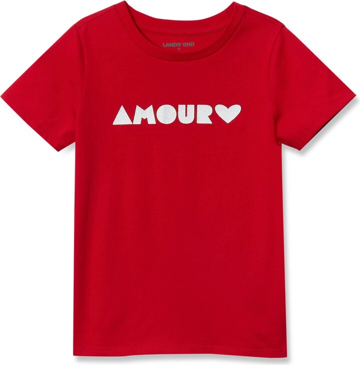 Lands' End Girls Short Sleeve Graphic Tee