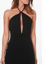 Thumbnail for your product : boohoo Plunge Halterneck Maxi Dress