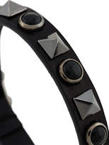 Thumbnail for your product : Valentino Leather Rockstud Rolling Noir bracelet
