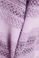 Thumbnail for your product : Charo Ruiz Ibiza Benna Crocheted Lace And Cotton-blend Voile Midi Skirt