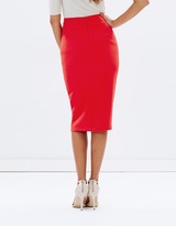 Thumbnail for your product : Forcast Lucy Textured Midi skirt
