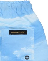 Thumbnail for your product : Finger In The Nose Ocean Printed Nylon Swimming Shorts