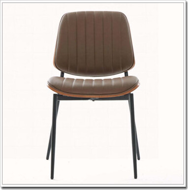 Red Barrel Studio Dining Chair With Upholstered Seat Metal Legs Adjustable