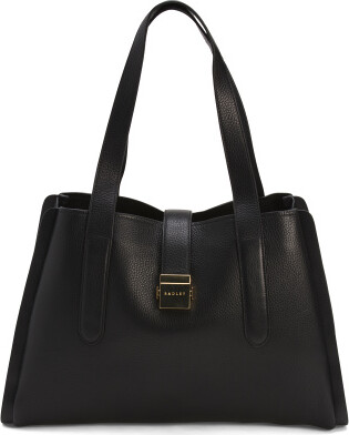 Leather Sloane Street Large Zip Top Shoulder Bag for Women | Leather/Metal